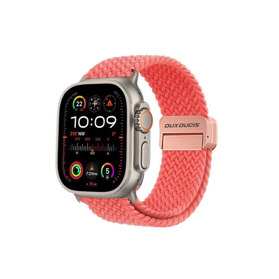 DUX DUCIS pasek MIXTURE PRO pleciony do Apple Watch 38 / 40 / 41 mm guava
