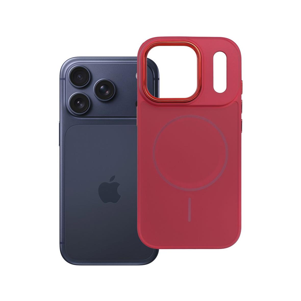 Futerał do iPhone 17 PRO Frame Mag Cover zgodny z MagSafe magenta