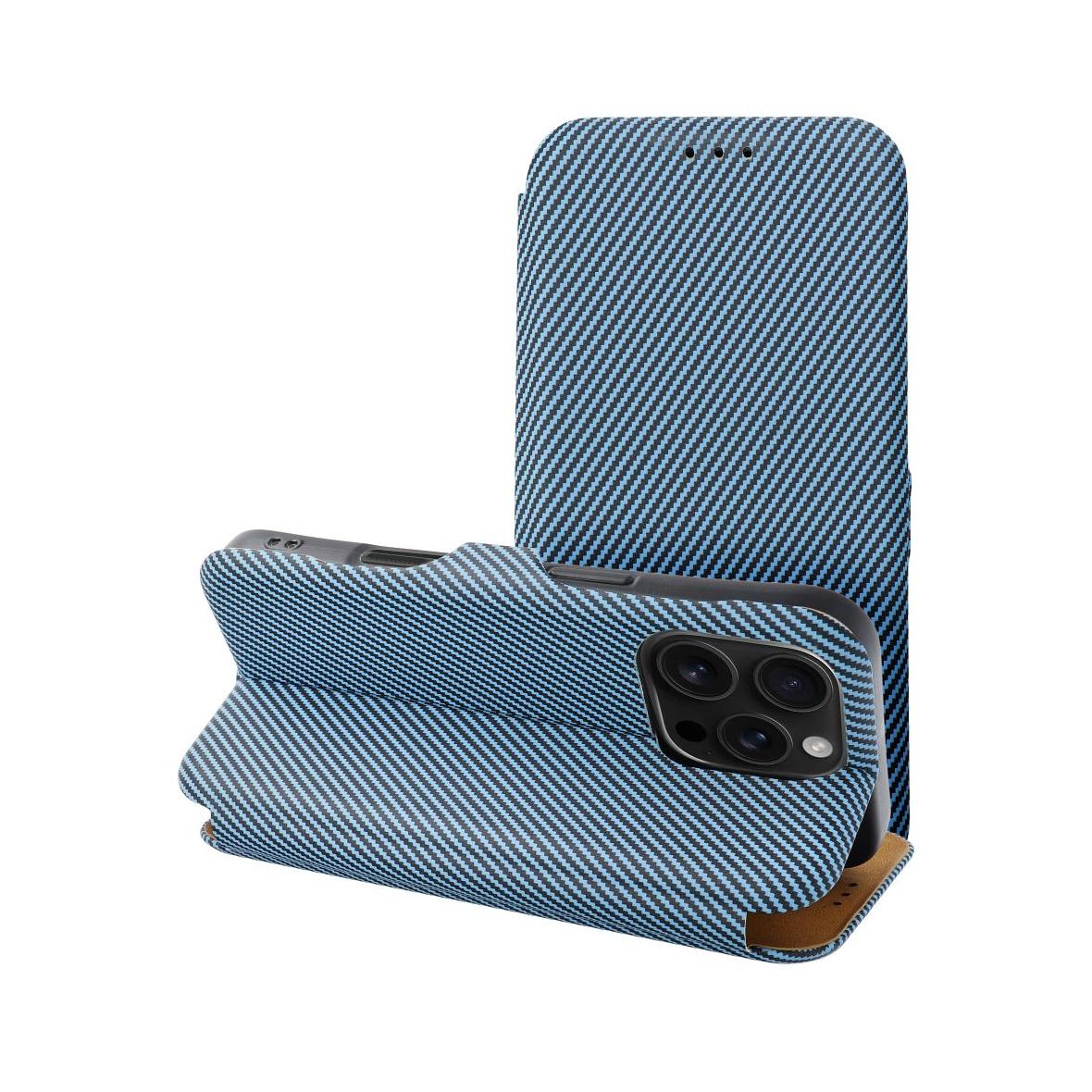 Etui z klapką na iPhone 14 PRO MAX Folio Side Magnet niebieskie