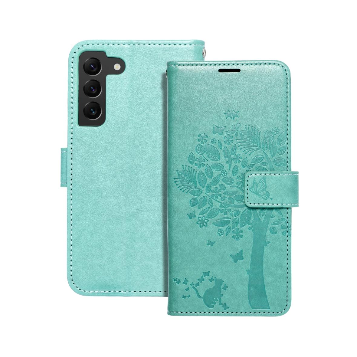 Etui z klapką na Samsung S22 Mezzo Book drzewo zielone