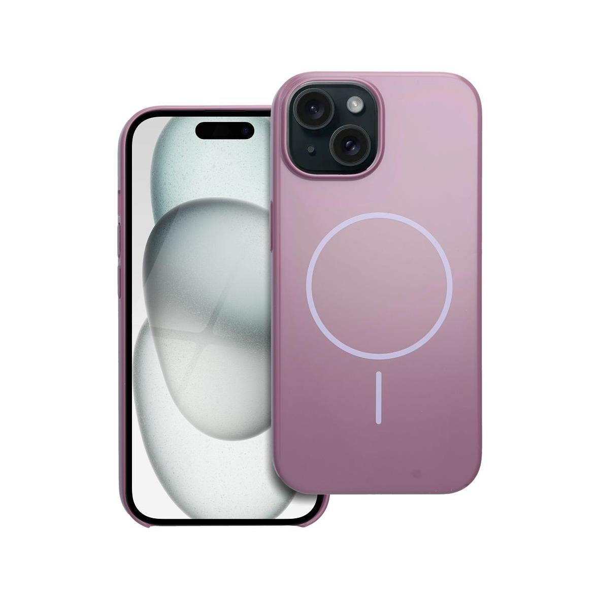 Etui na iPhone 15 Glossy Mag Cover zgodny z MagSafe fioletowe