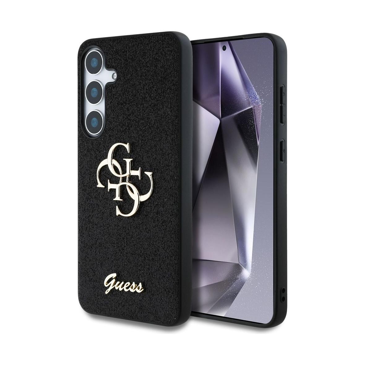GUESS futerał do SAMSUNG S25 GUHCS25SHG4SGK (Fixed Glitter Big 4G) czarny