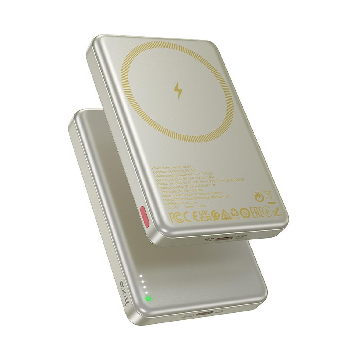 Powerbank zgodny z MagSafe Hoco 10000 mAh QC PD 2A 20W Q26A złoty