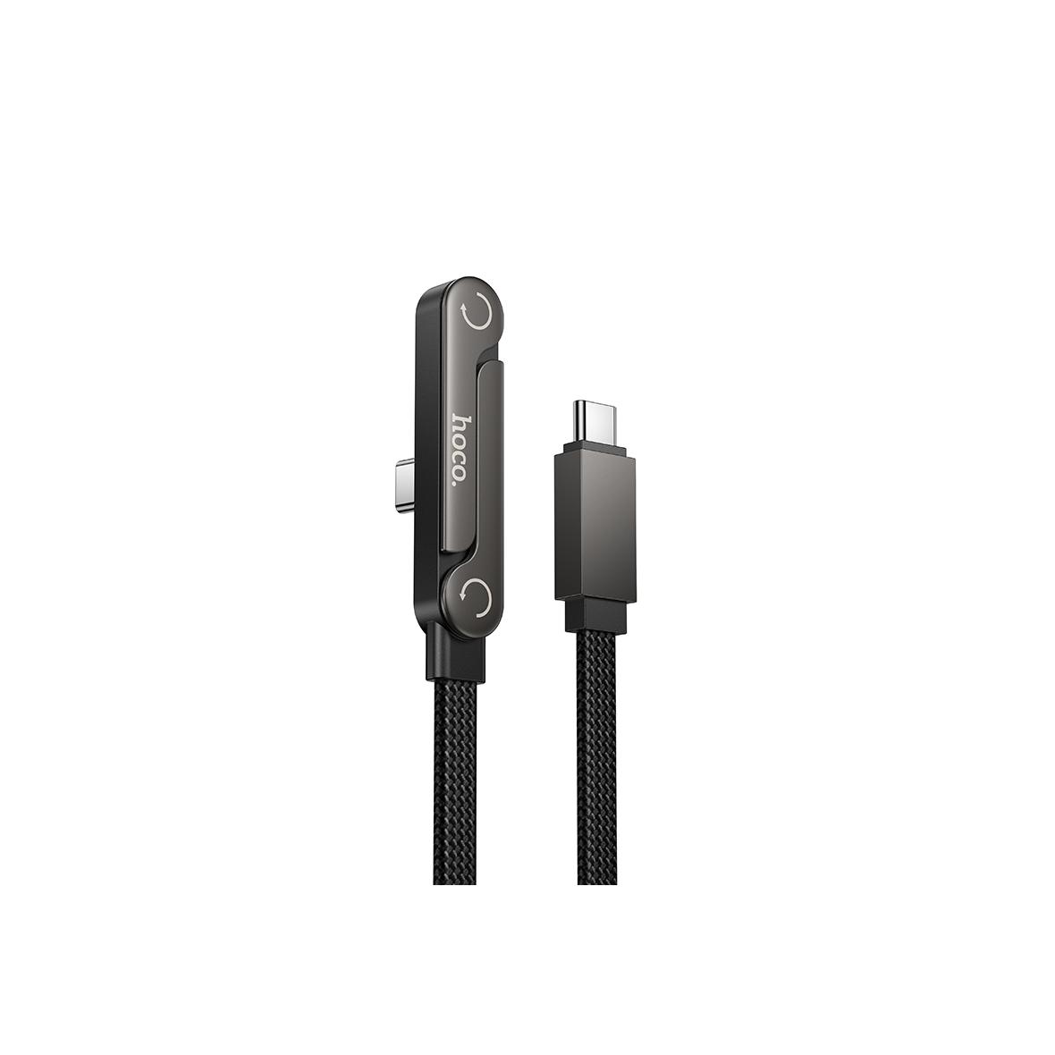 Kabel z podstawką USB C do USB C Hoco PD 60W 1,2 m U150 Exquisite czarny