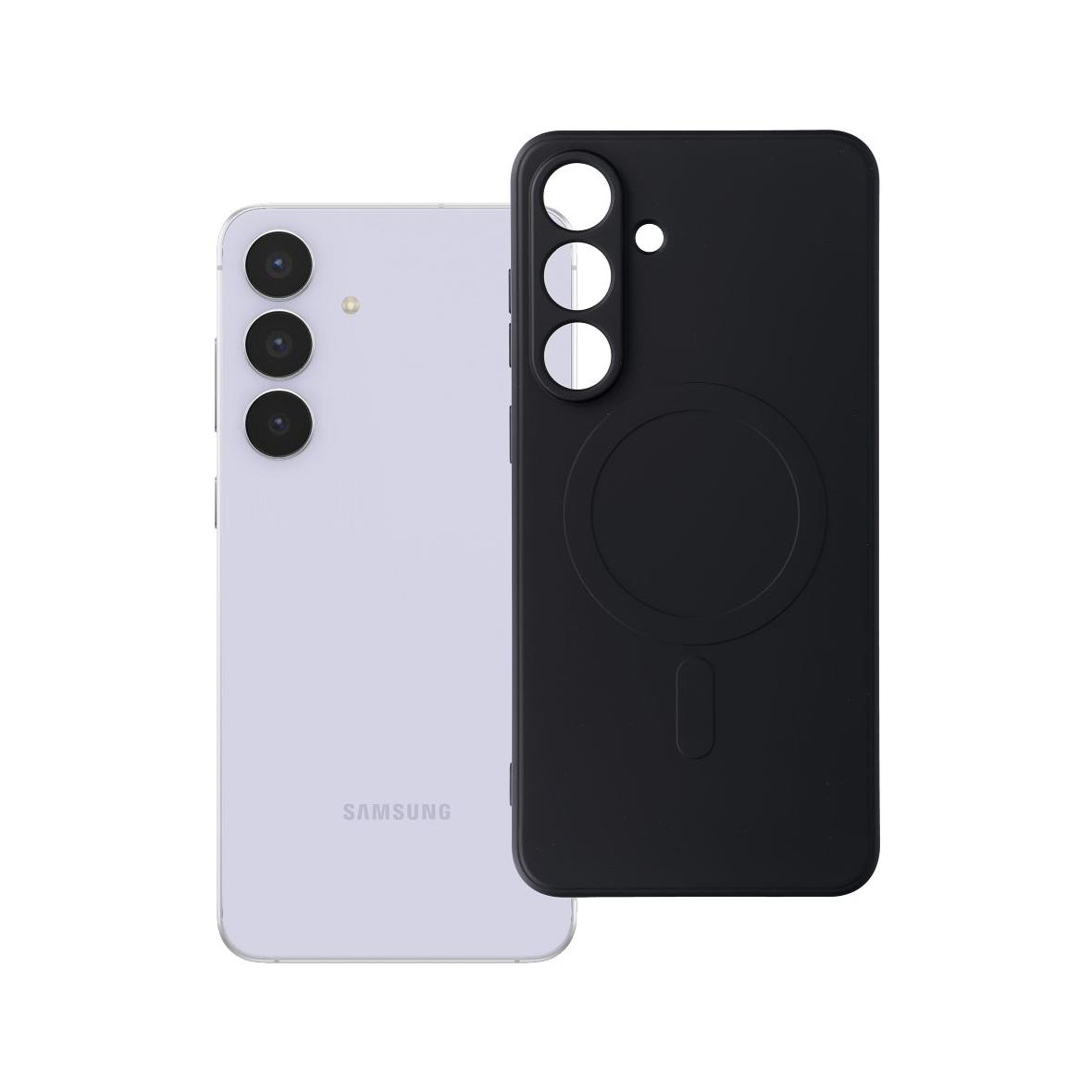 Futerał do Samsung S25 FE Silicone Mag Cover zgodny z MagSafe czarny