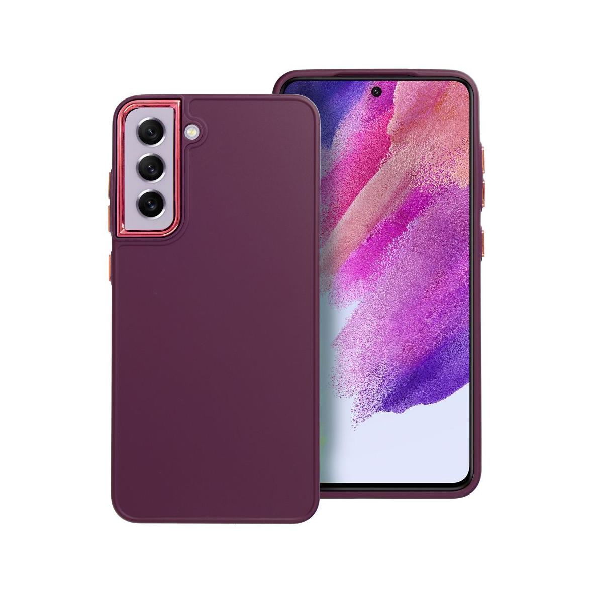 Futerał do Samsung S21 FE Frame fioletowy