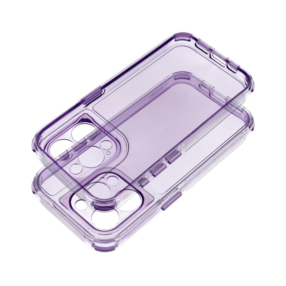 Futerał do iPhone 15 Matrix Clear jasnofioletowy