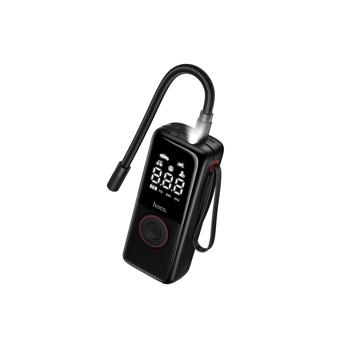 Kompresor samochodowy Hoco bezprzewodowy 4000mAh ZP18 czarny