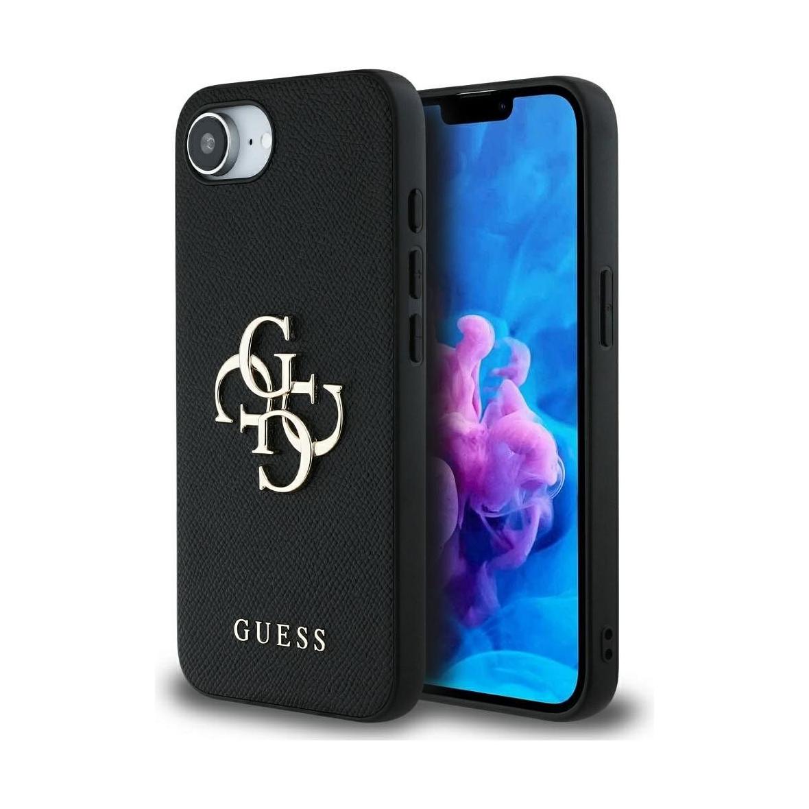 GUESS futerał do IPHONE 16e (SE 4 2025) GUHCPSE4PGT4MBK (PU Grained Big 4G and Classic) czarny