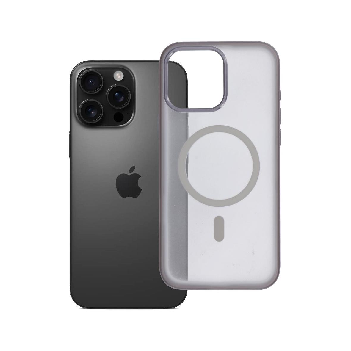 Futerał do iPhone 16 PRO MAX Flexline Mag Cover zgodny z MagSafe szary