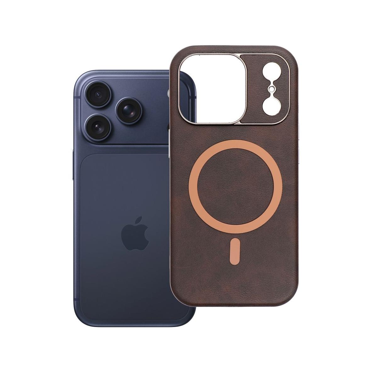 Futerał do iPhone 17 PRO Gentleman Mag Cover zgodny z MagSafe brązowy