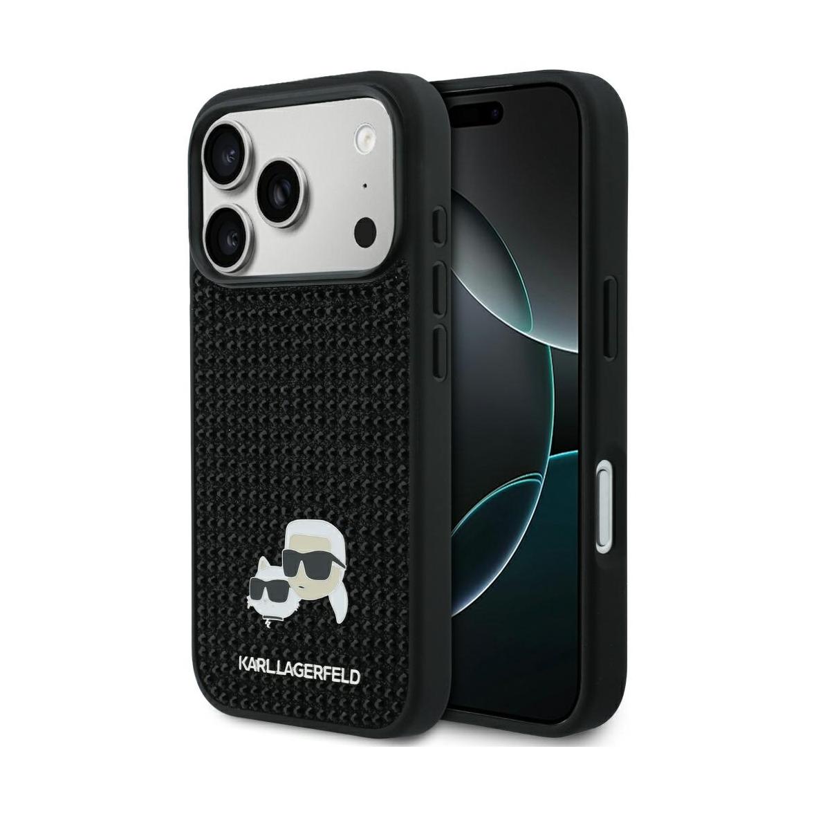 KARL LAGERFELD futerał do IPHONE 17 Pro KLHCP17L6PRKCLK (Rhinestone W/ K&C PIN) czarny