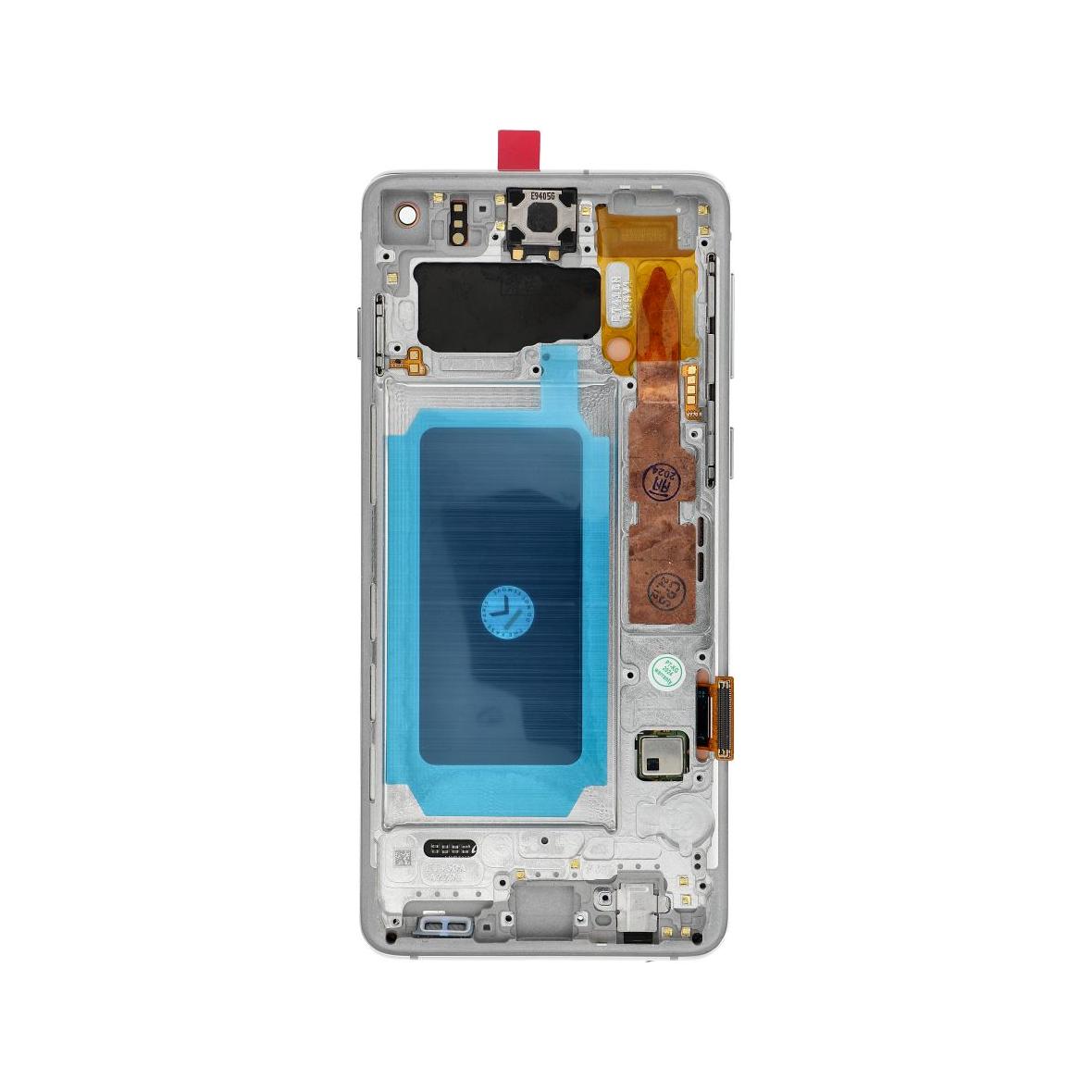 FixCell wyświetlacz LCD do SAMSUNG S10 G973 z ramką biały (odnowiony)