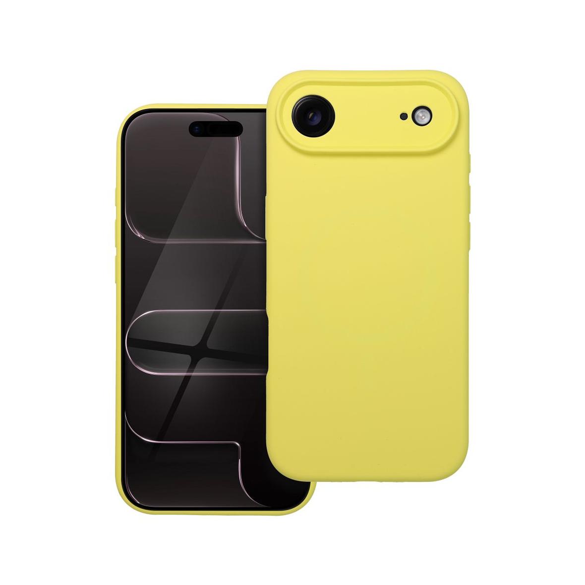 Futerał do iPhone 17 AIR Silicone 2mm zgodny z MagSafe żółty
