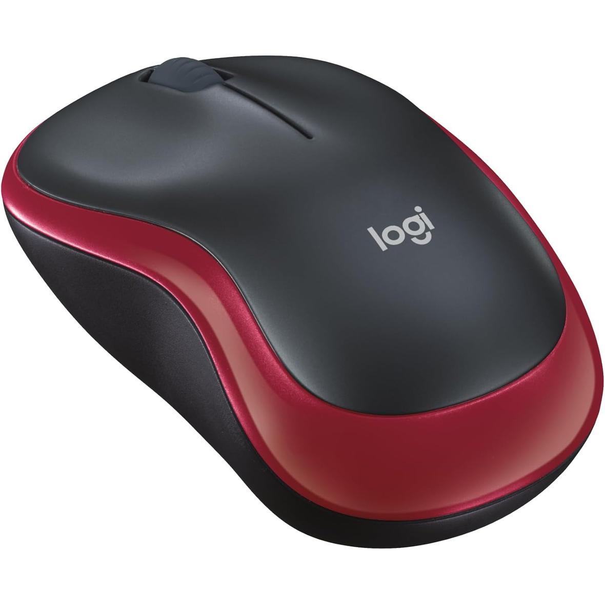 Myszka bezprzewodowa Logitech 2,4G 1000 dpi M185 czerwona