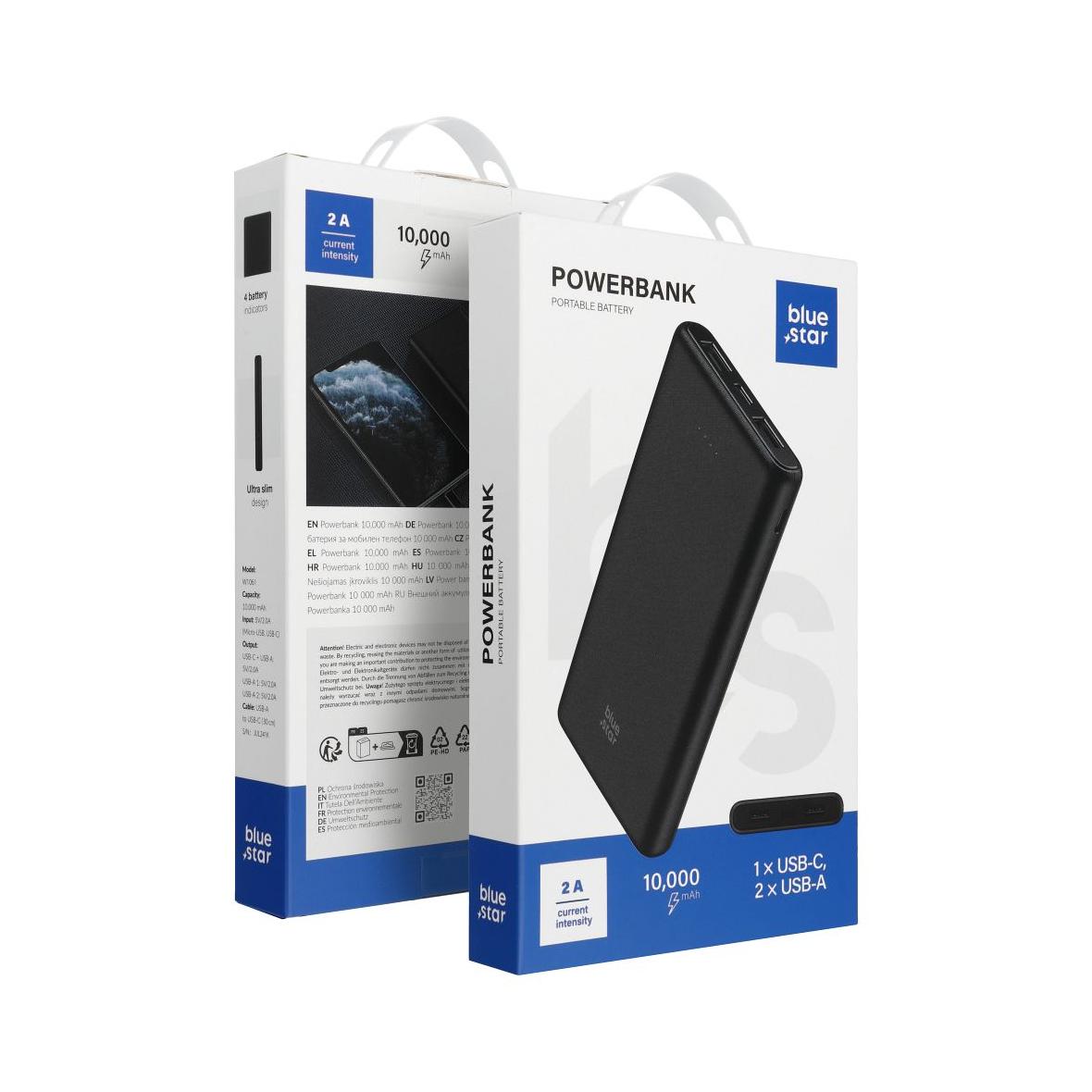 Powerbank Blue Star W1061 2A 10000 mAh czarny