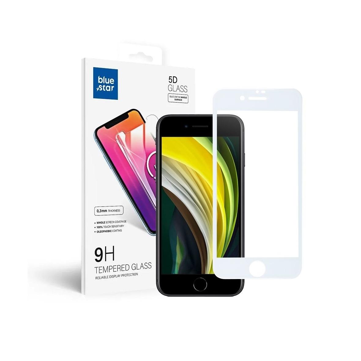 Szkło hartowane do iPhone 7 / 8 / SE 2020 / SE 2022 (full glue) Blue Star 5D białe
