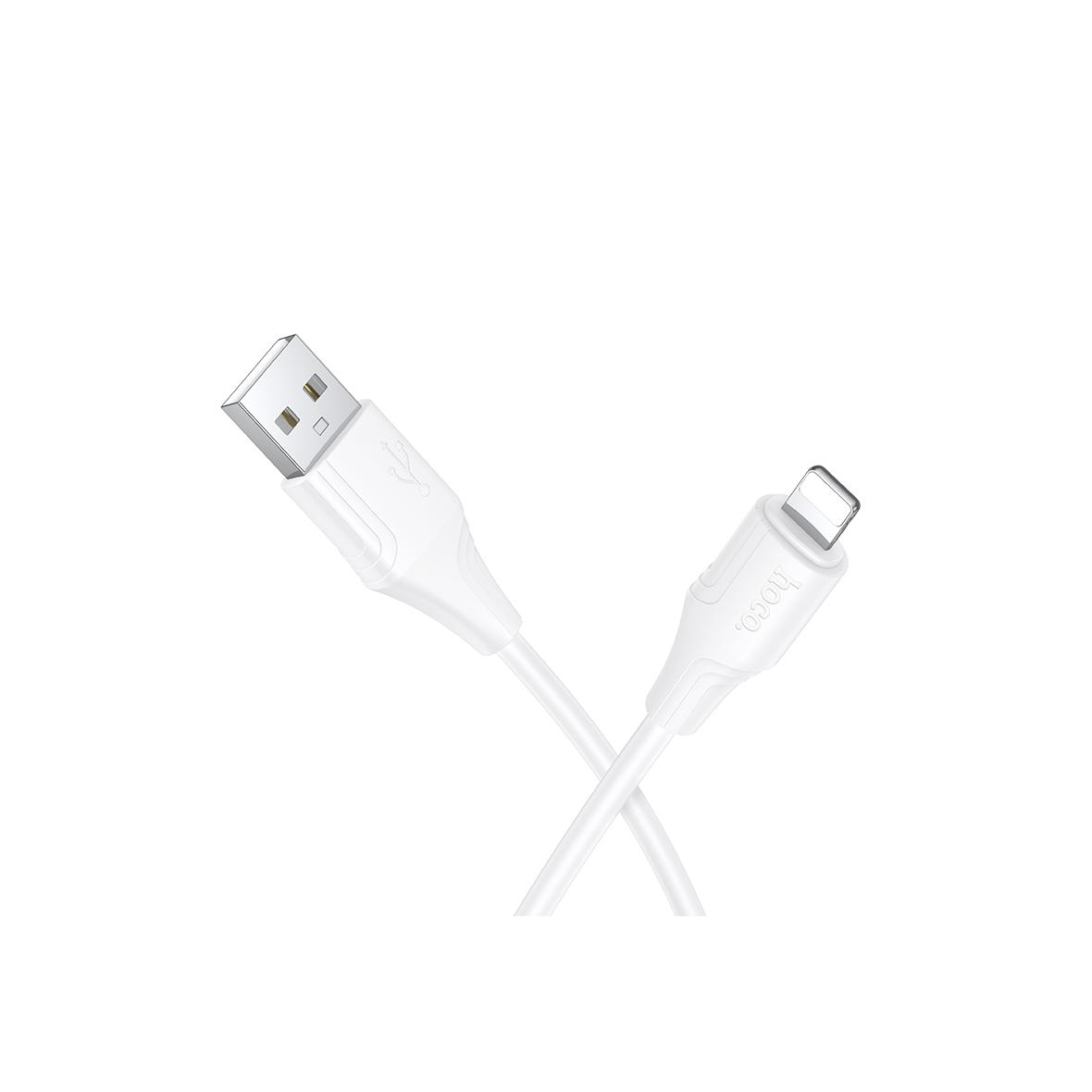 Kabel USB A do Lightning Hoco 2,4A silikonowy 1 m X124 biały