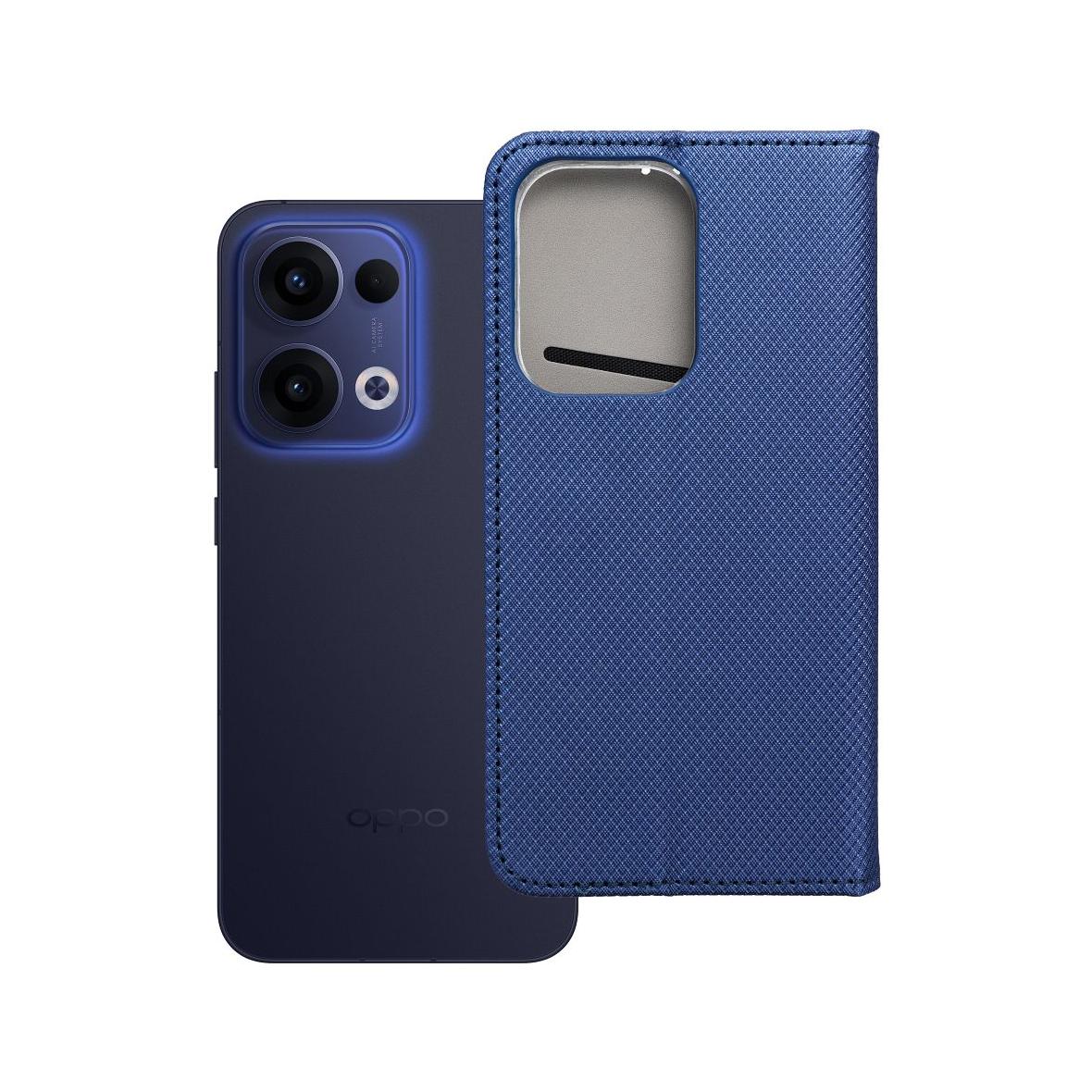 Etui z klapką na Oppo Reno 13 5G Smart Case Book granatowe
