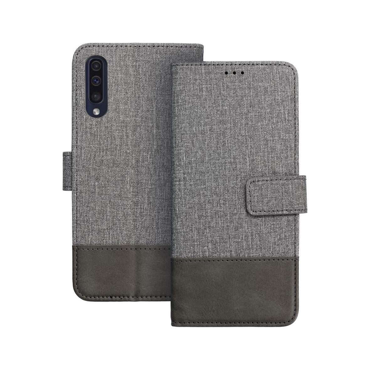 Etui z klapką na Samsung A50 Gomma Book szare