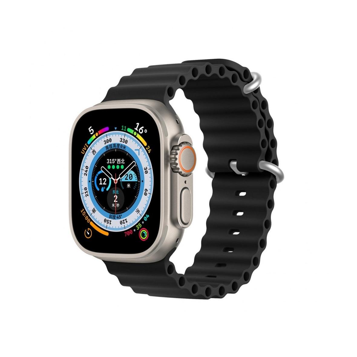 DUX DUCIS pasek OCEAN WAVE silikonowy do Apple Watch 38 / 40 / 41 mm czarny