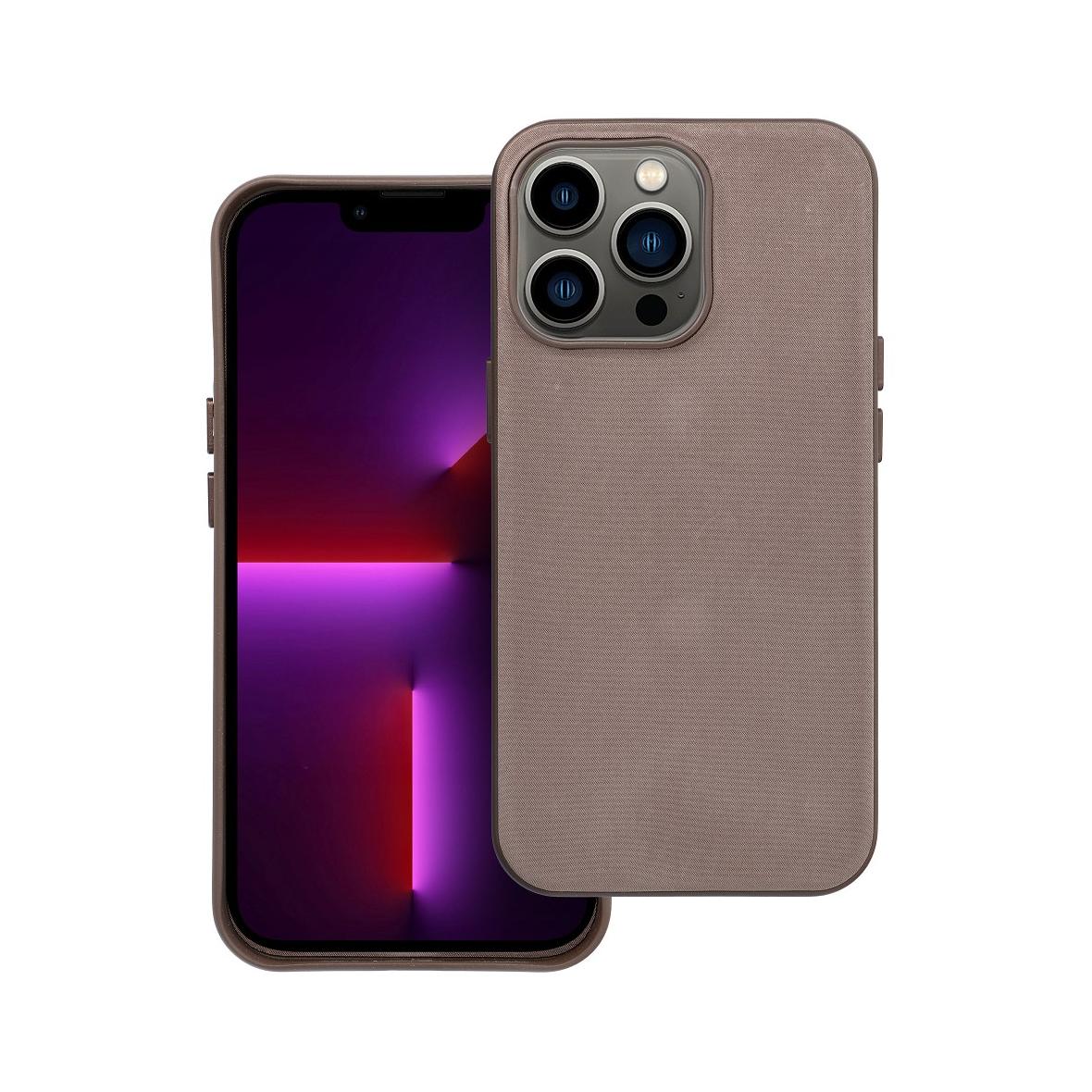 Futerał do iPhone 13 PRO Woven Mag Cover zgodny z MagSafe jasnobrązowy