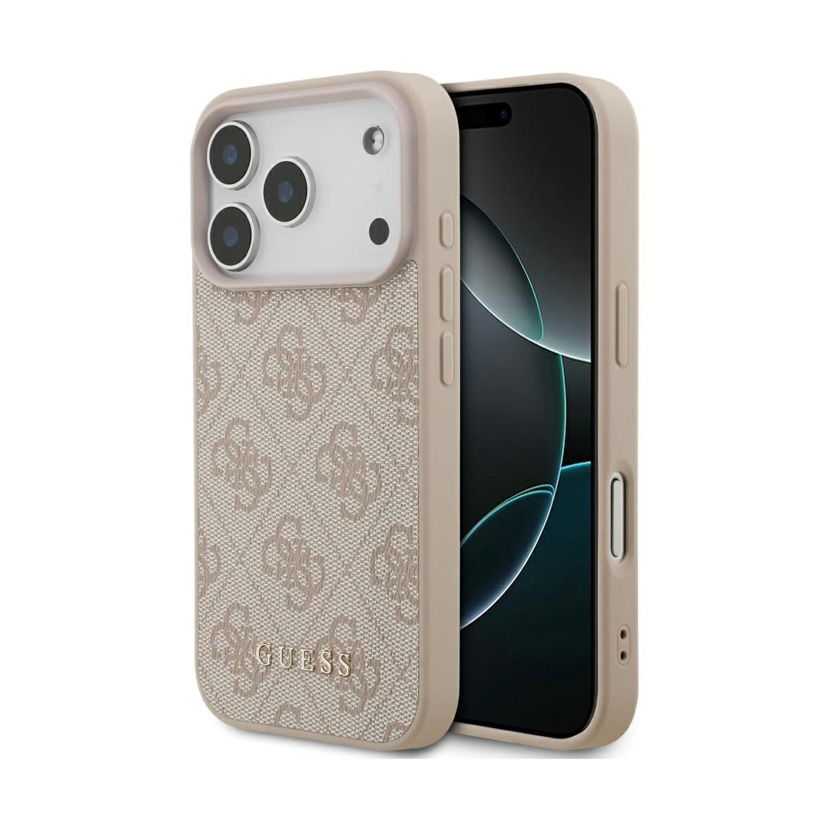 GUESS futerał do IPHONE 17 Pro GUHCP17LG4GFPI (PU 4G Classic) różowy