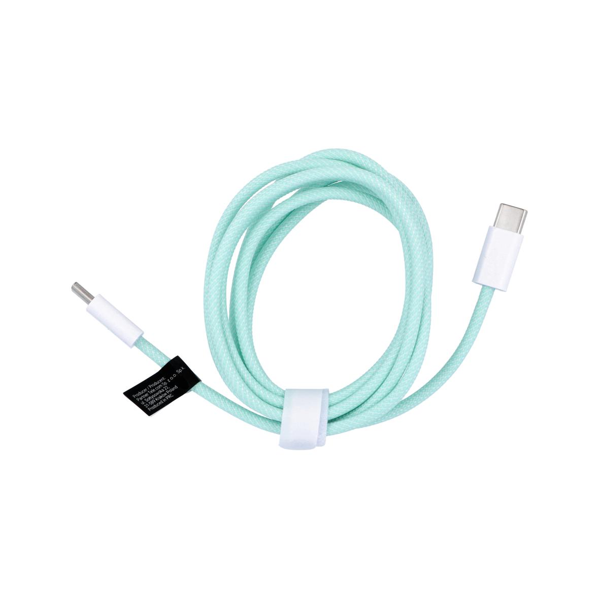 Kabel USB C do USB C PD QC3.0 3A 60W 1,5 m C263 zielony