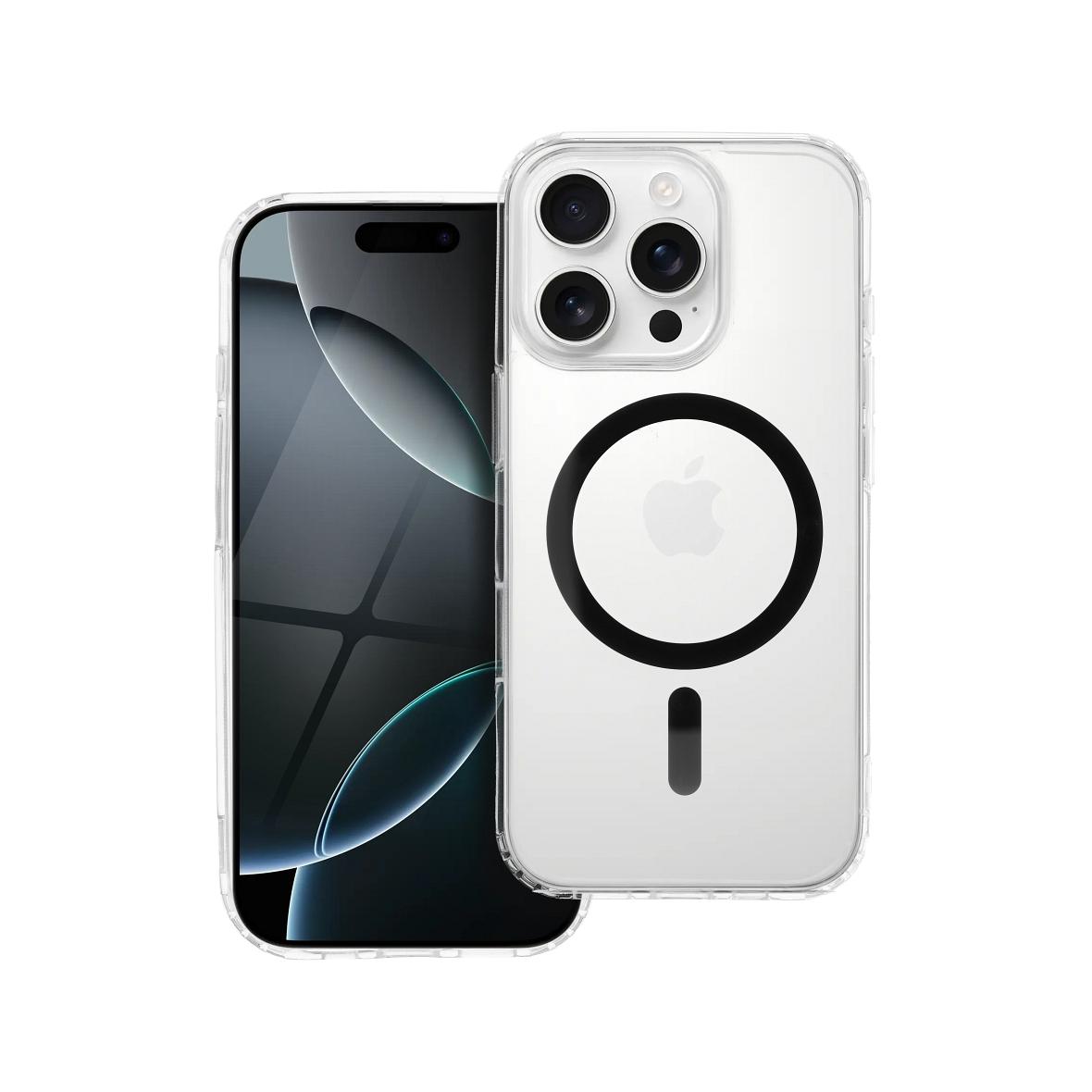 Etui na iPhone 11 Drop Glue Colorful Ring Mag Cover zgodny z MagSafe czarne