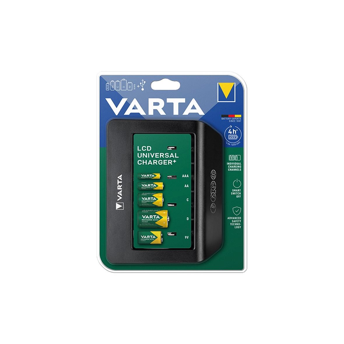 VARTA ładowarka LCD UNIVERSAL CHARGER + 57688 9V, R14, R20 (bez akumulatorów)