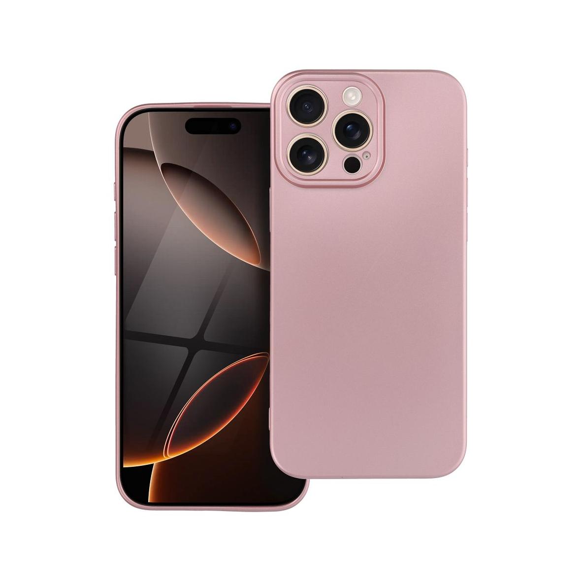 Futerał do iPhone 16 PRO MAX Metallic różowy