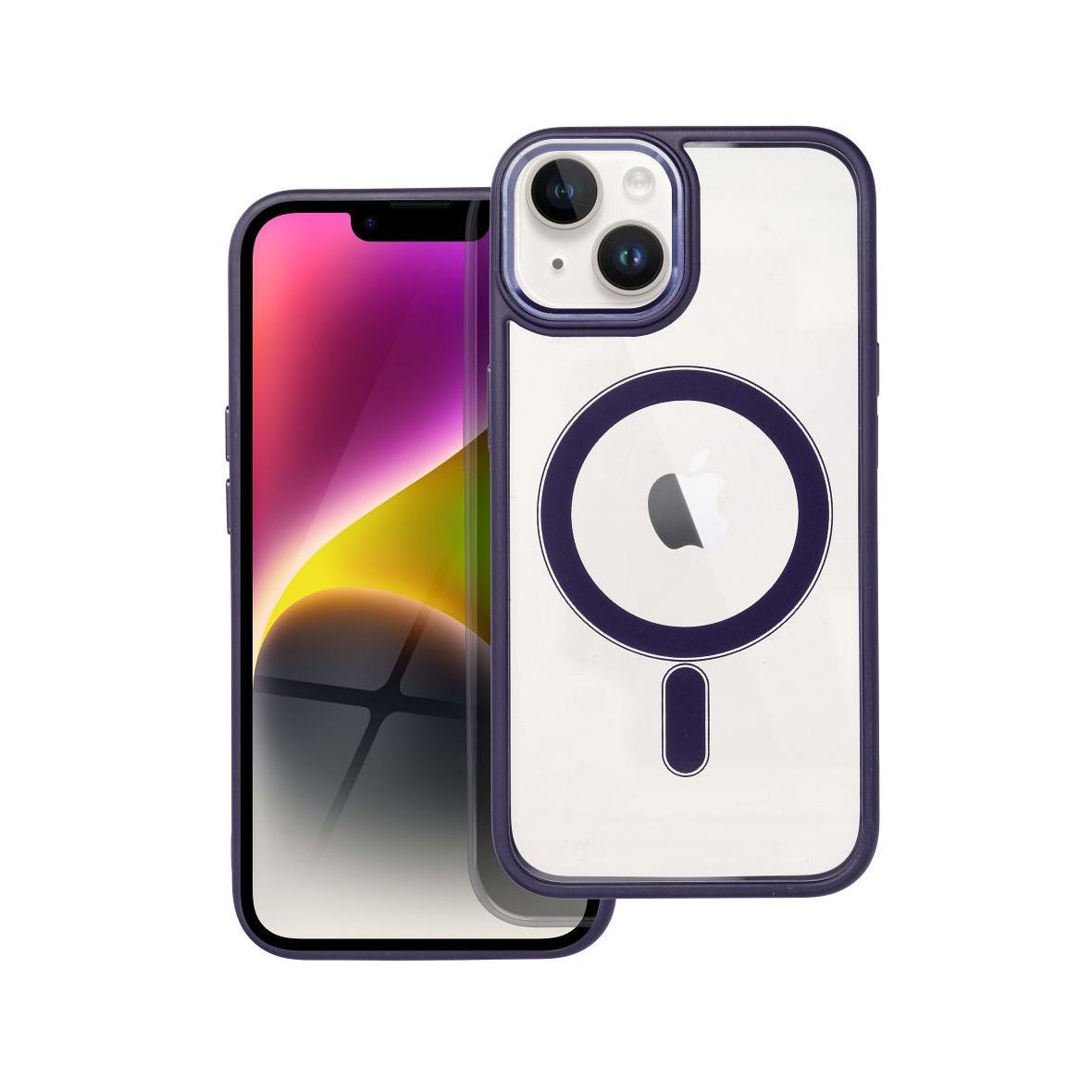 Futerał do iPhone 14 Color Edge Mag Cover zgodny z MagSafe fioletowy