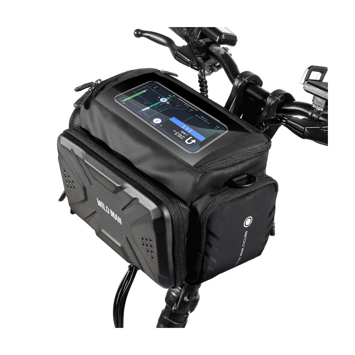 WILDMAN sakwa rowerowa na kierownicę na zamek GS6 4L ( 4" - 7") czarna