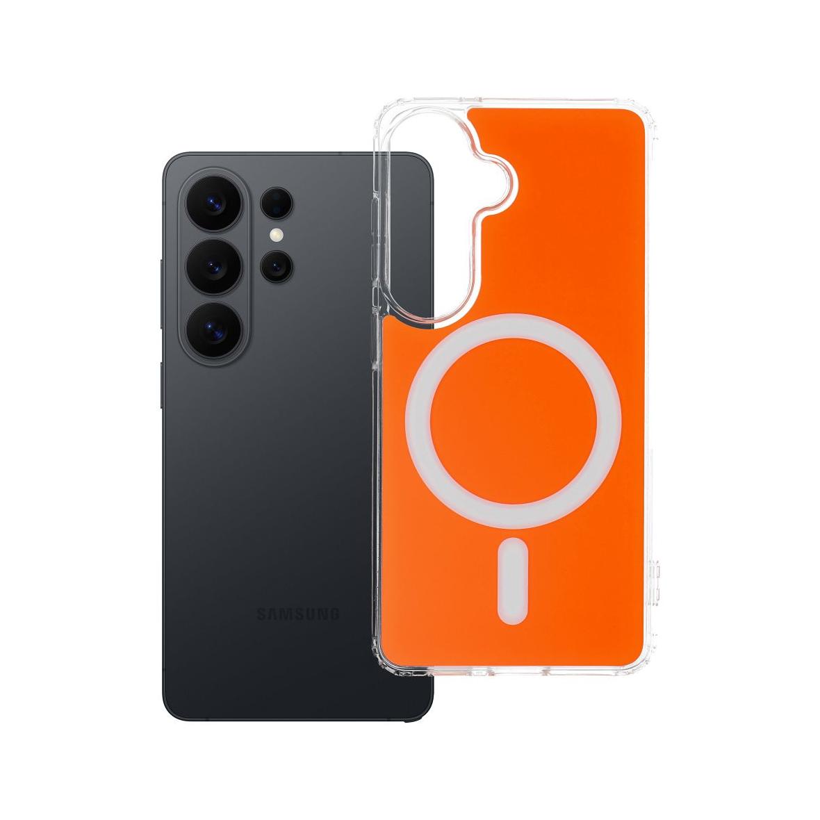 Futerał do Samsung S26 Clear Fusion Mag Cover zgodny z MagSafe hermes orange
