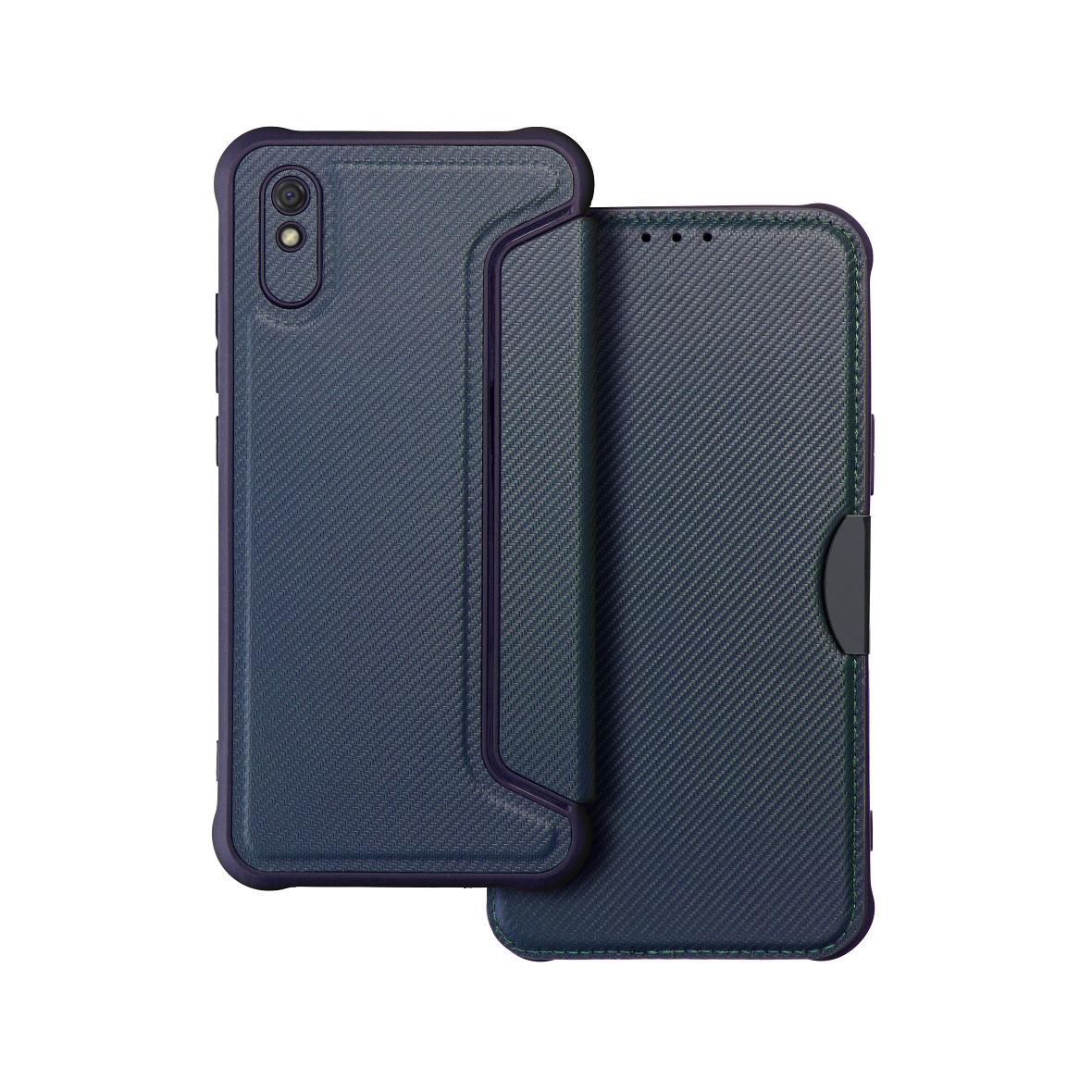 Etui z klapką na Xiaomi Redmi 9AT / Redmi 9A Razor Book niebieskie