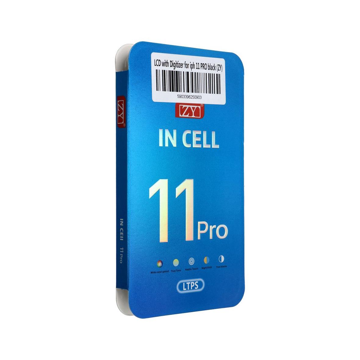 Wyświetlacz do iPhone 11 Pro z ekranem dotykowym czarnym (ZY-LTPS) IC Transferable
