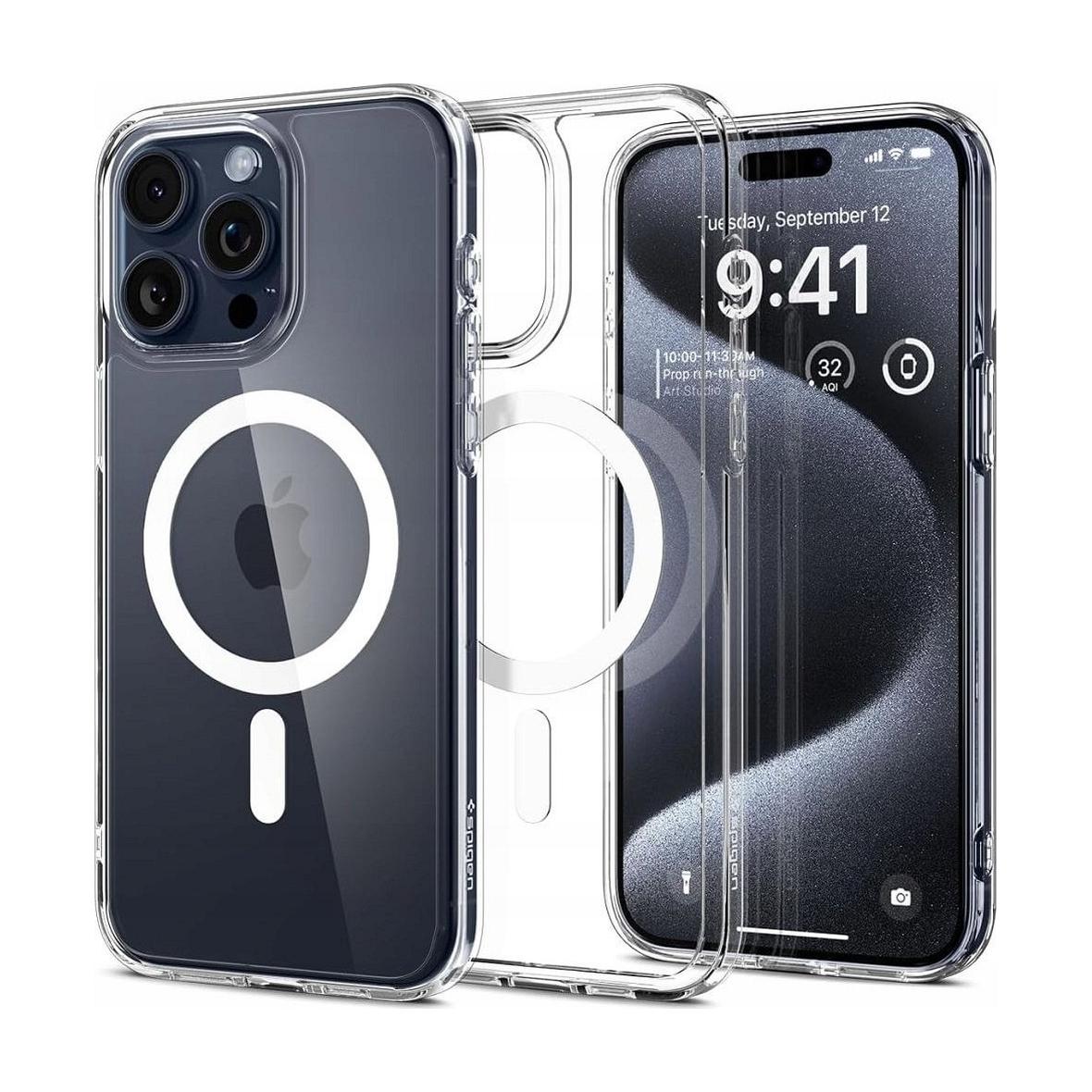 SPIGEN futerał ULTRA HYBRID MAG kompatybilny z MagSafe do IPHONE 16 Pro Max white