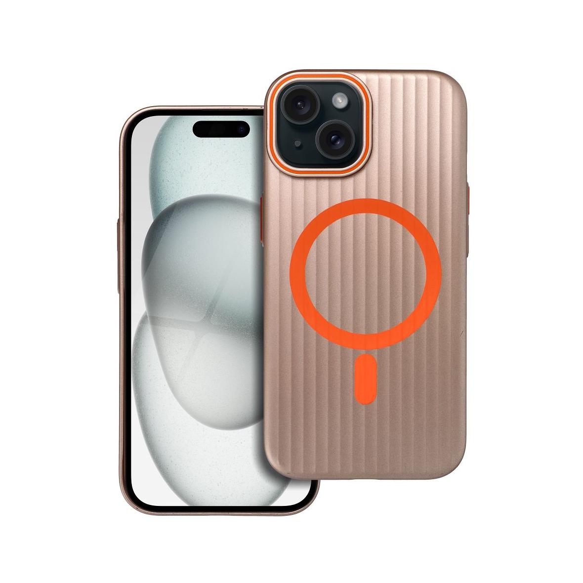 Futerał do iPhone 15 Simply zgodny z MagSafe tytanowy pustynny