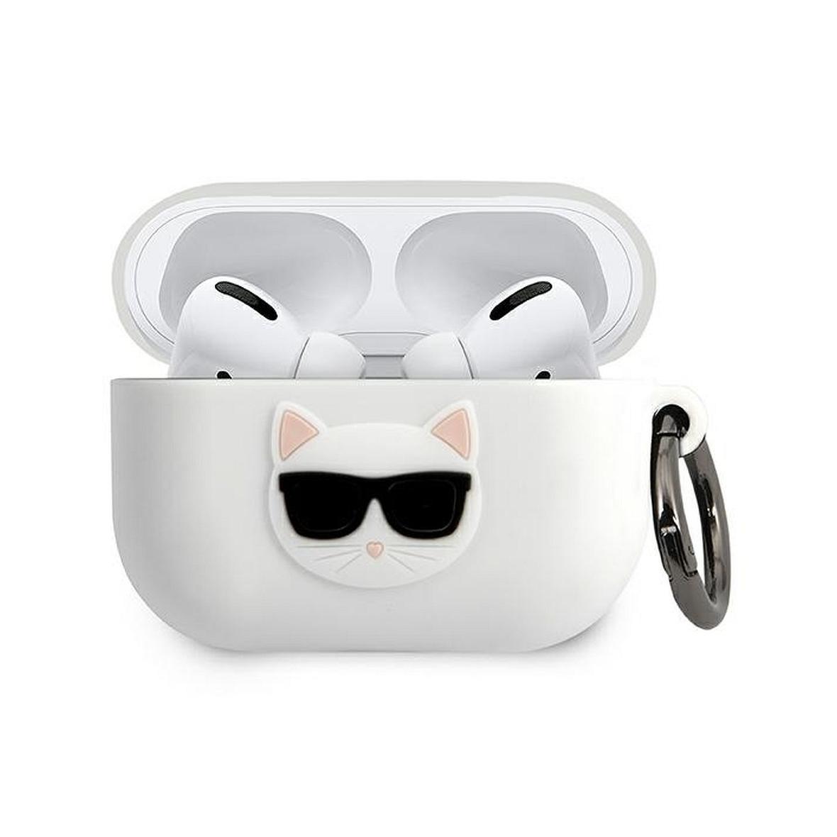 Oryginalne Etui KARL LAGERFELD KLACAPSILCHWH do Apple Airpods Pro biały