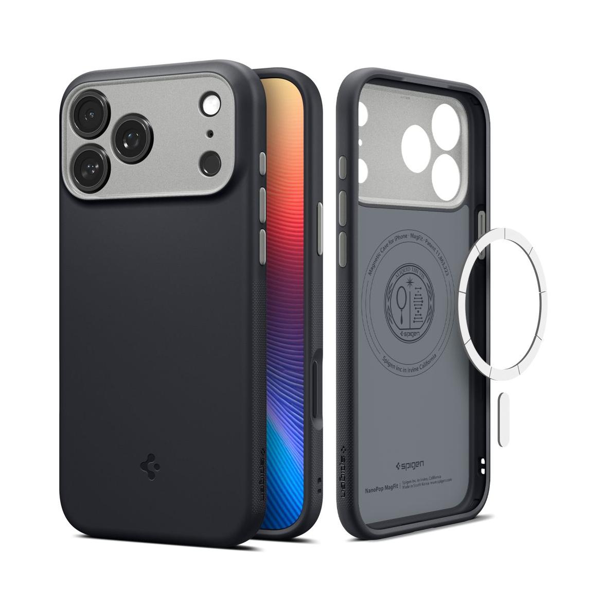 SPIGEN futerał NANO POP MAG kompatybilny z MagSafe do IPHONE 17 Pro Max black sesame