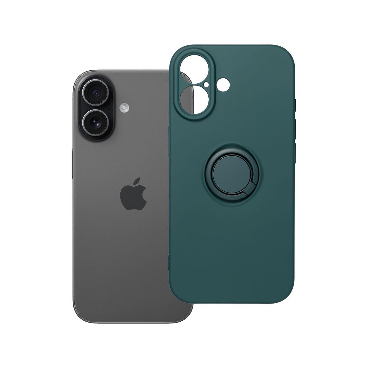 Futerał do iPhone 17 Silicone Ring zielony