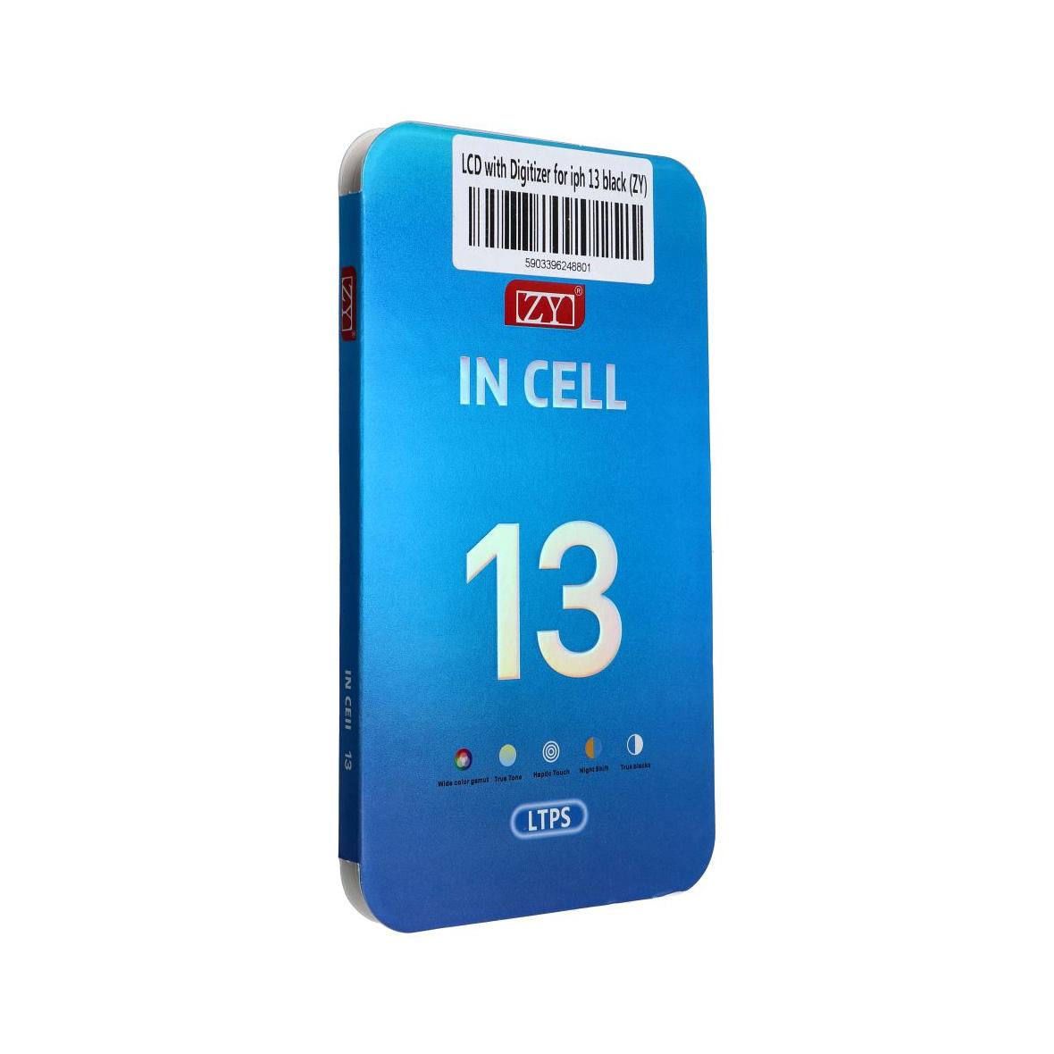 Wyświetlacz do iPhone 13 z ekranem dotykowym czarnym (ZY-LTPS) IC Transferable