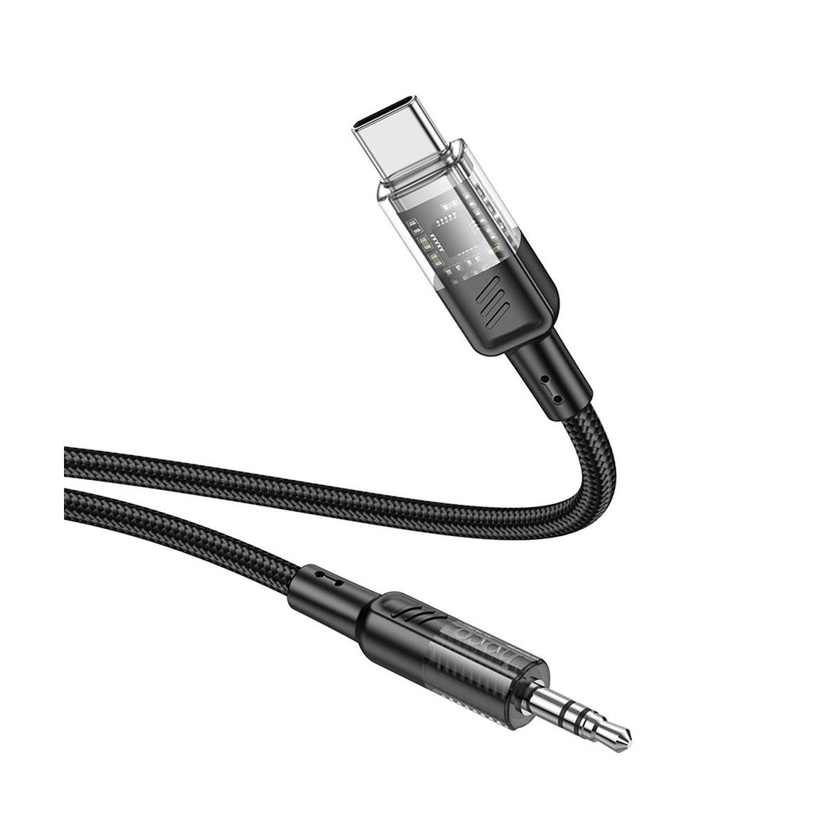 Kabel AUX Jack 3,5 mm do USB C Hoco 1,2 m UPA27 czarny