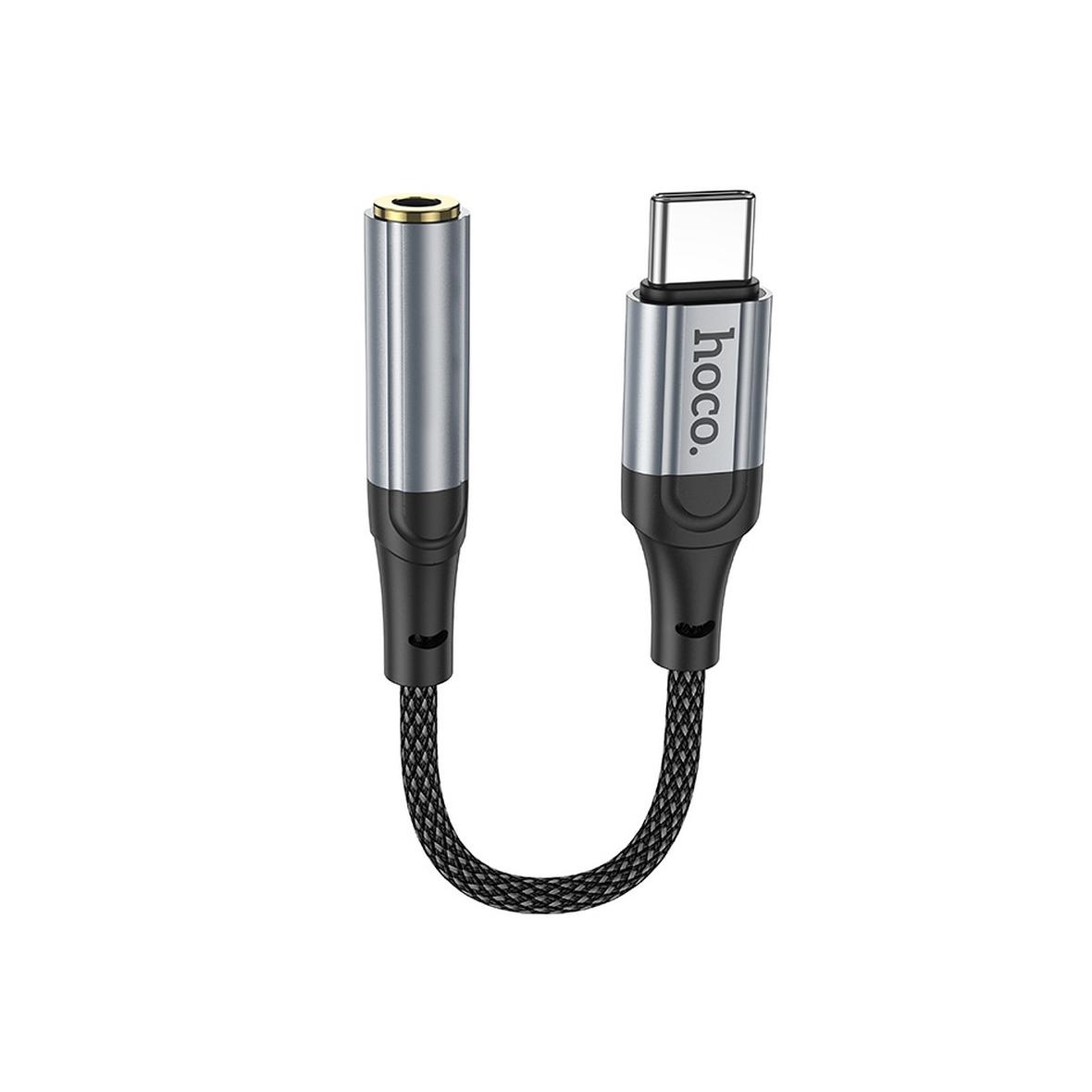 Adapter AUX USB C do Jack 3,5 mm Hoco 0,12 m LS36 czarny