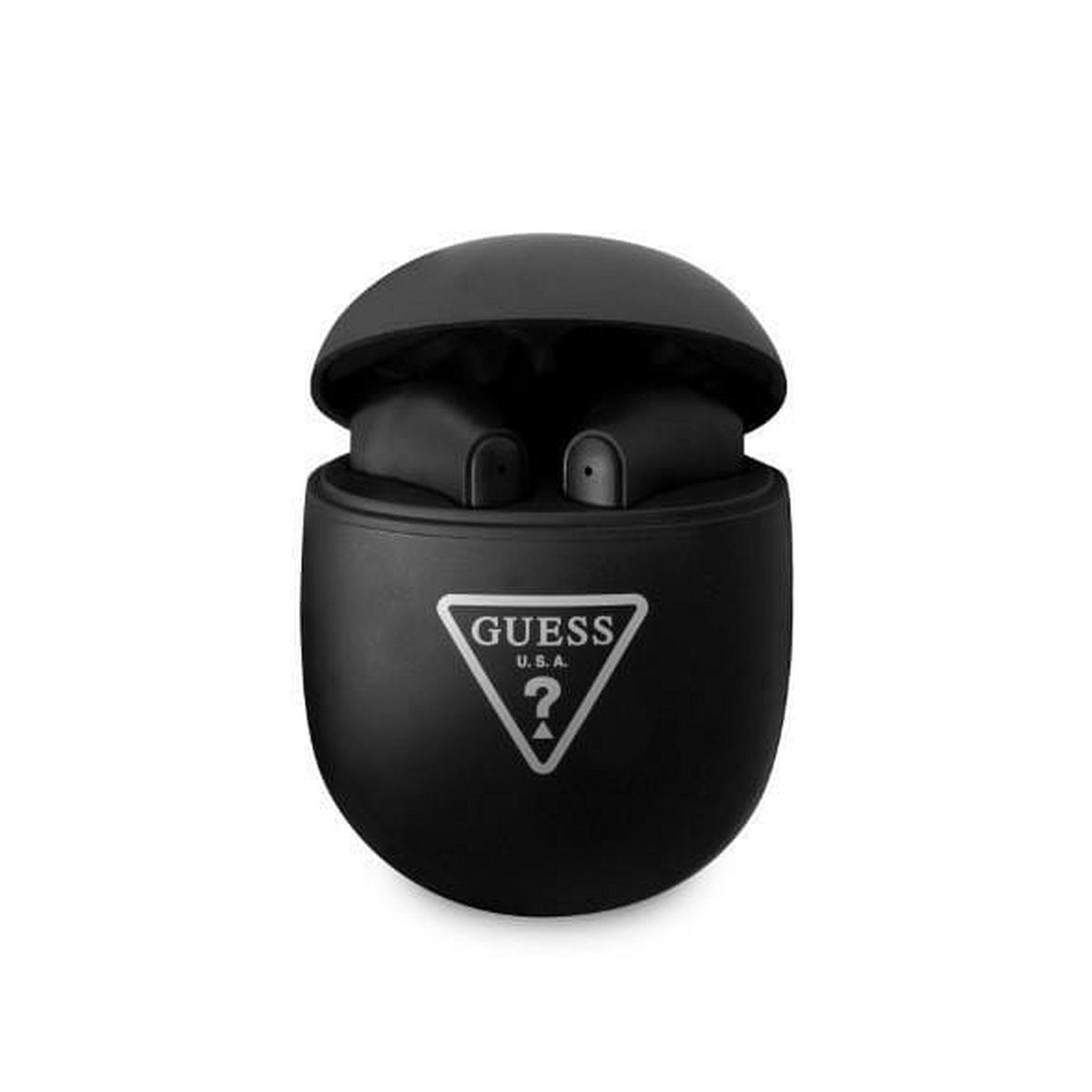 GUESS słuchawki bezprzewodowe bluetooth TWS + stacja dokująca GUTWST82TRK (Triangle Logo) czarne