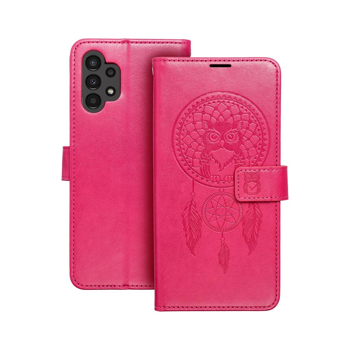 Etui z klapką na Samsung A13 4G Mezzo Book łapacz snów magenta