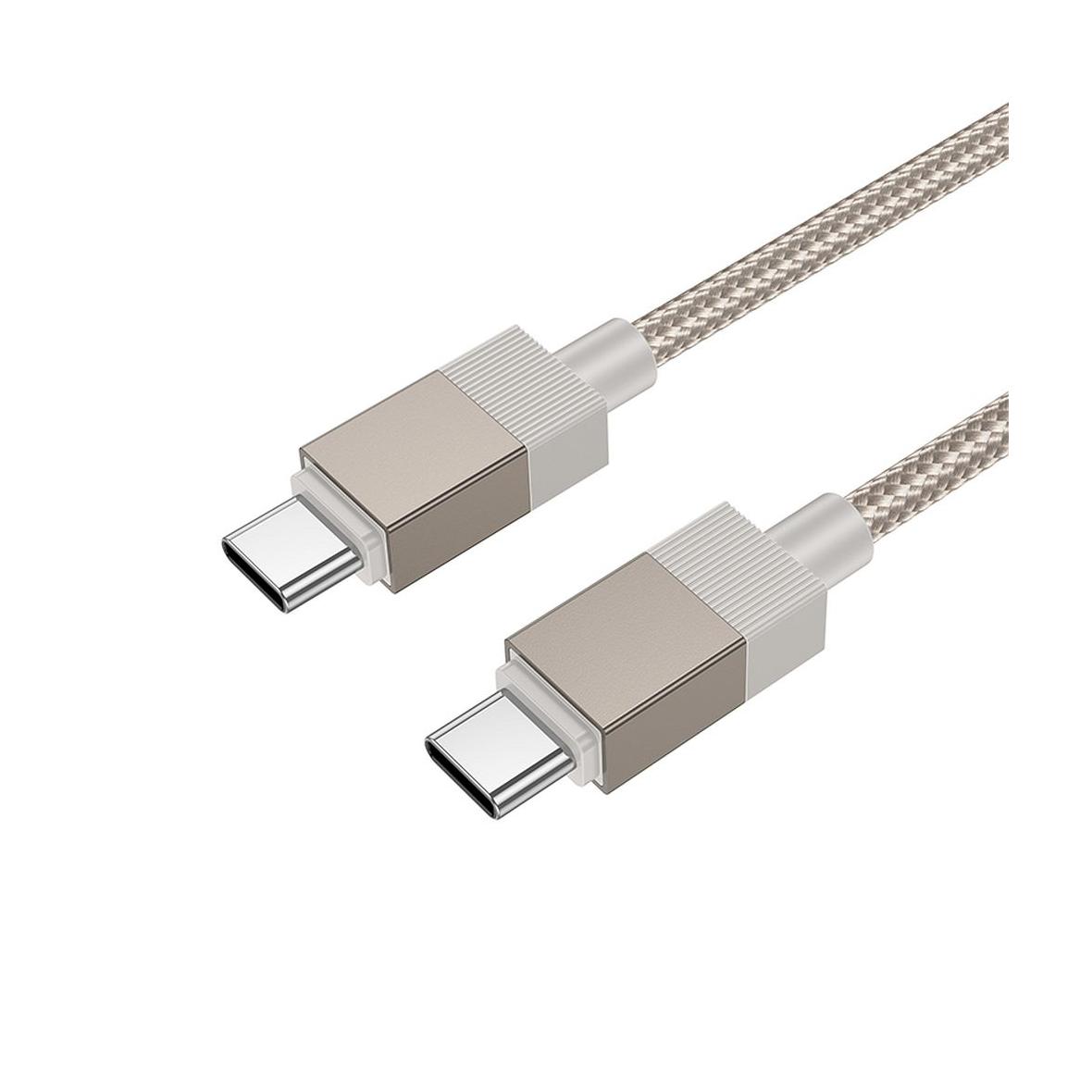 Kabel USB C do USB C Hoco 3A 60W 1 m X110 złoty