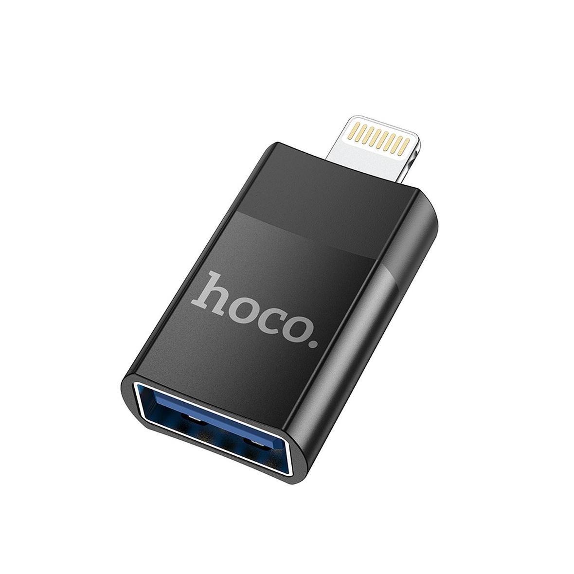 Adapter OTG USB A do Lightning Hoco UA17 czarny