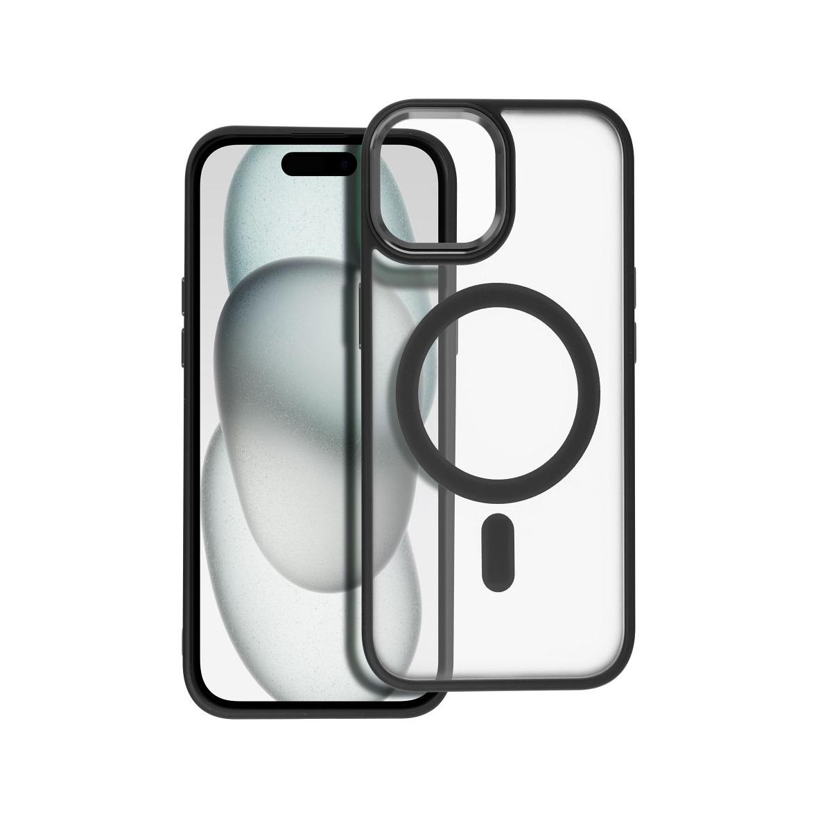 Futerał do iPhone 15 Matte Mag Cover zgodny z MagSafe czarny