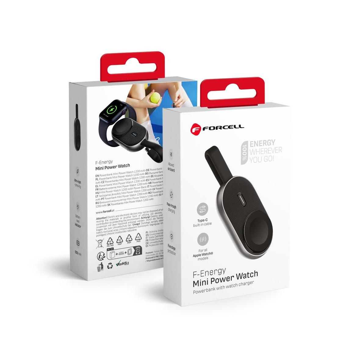 Powerbank do Apple Watch Forcell F-Energy Mini Power Watch 1A 2,5W 1200 mAh czarny